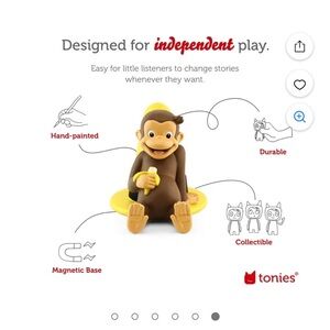 Tonies Curious George Hand-Painted Collectible Toy